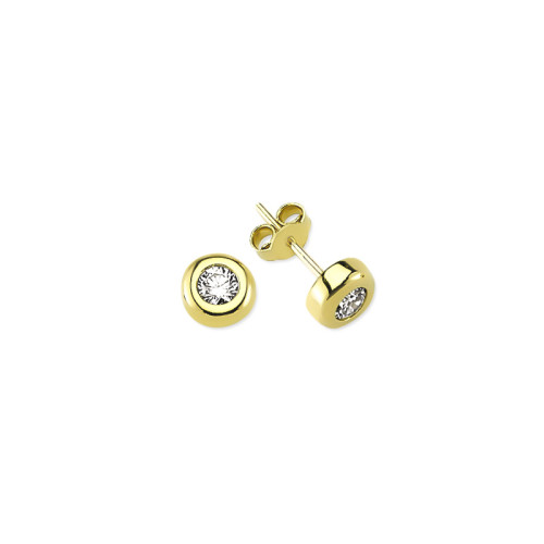 Glorria 14k Solid Gold Solitaire Earring Glorria 14k Solid Gold Solitaire Earring