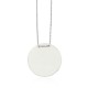 Glorria 925k Sterling Silver Circle Plate Necklace