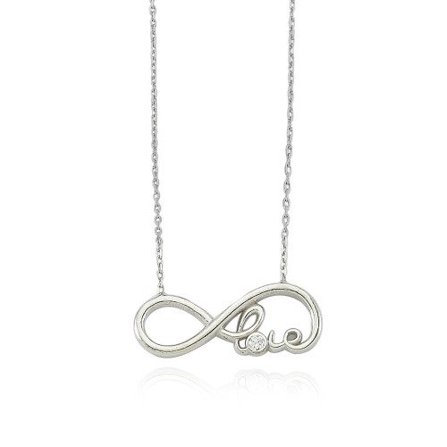 Glorria 925k Sterling Silver Infinity Necklace Glorria 925k Sterling Silver Infinity Necklace