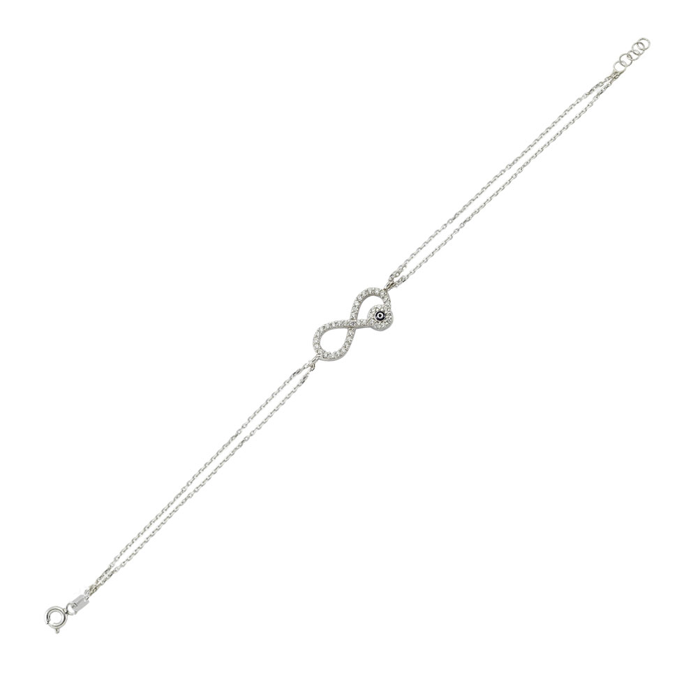 Glorria 925k Sterling Silver Infinity Bracelet