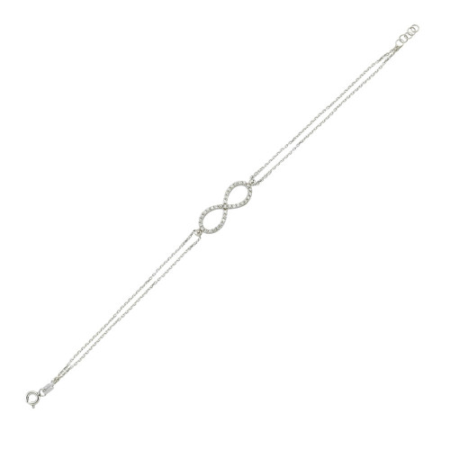 Glorria 925k Sterling Silver Infinity Bracelet