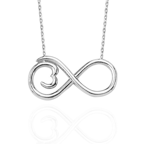 Glorria 925k Sterling Silver Infinity Necklace Glorria 925k Sterling Silver Infinity Necklace