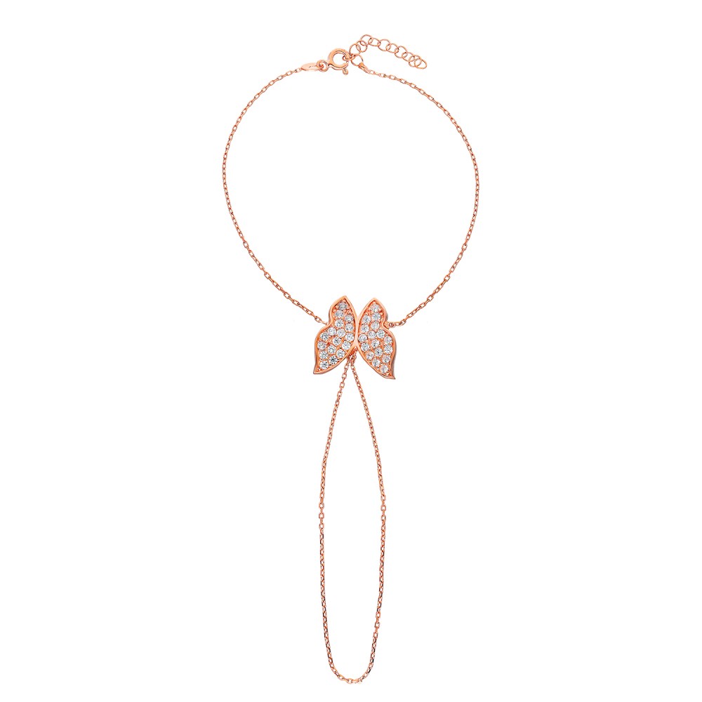 Glorria 925k Sterling Silver Rose Butterfly Shahmaran Glorria 925k Sterling Silver Rose Butterfly Shahmaran