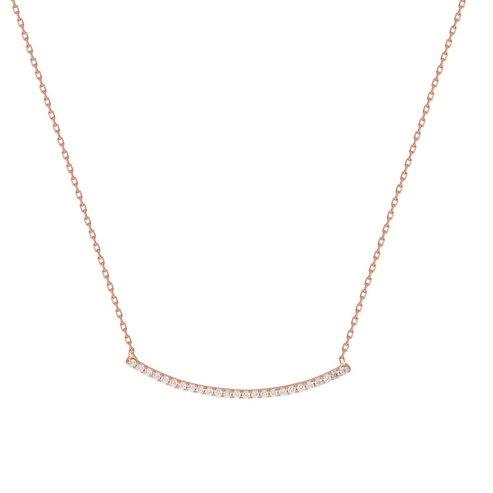 Glorria 925k Sterling Silver Line Necklace