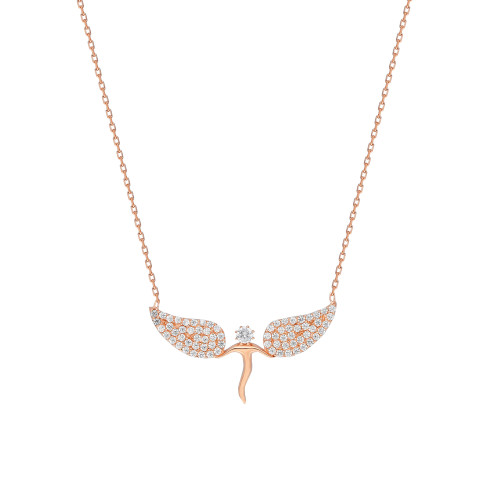 Glorria 925k Sterling Silver Wing Necklace Glorria 925k Sterling Silver Wing Necklace