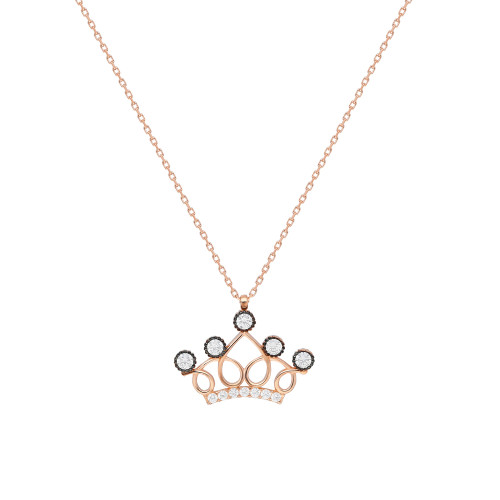 Glorria 925k Sterling Silver Crown Necklace Glorria 925k Sterling Silver Crown Necklace