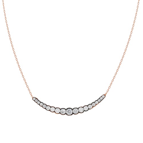 Glorria 925k Sterling Silver Row Pave Necklace Glorria 925k Sterling Silver Row Pave Necklace