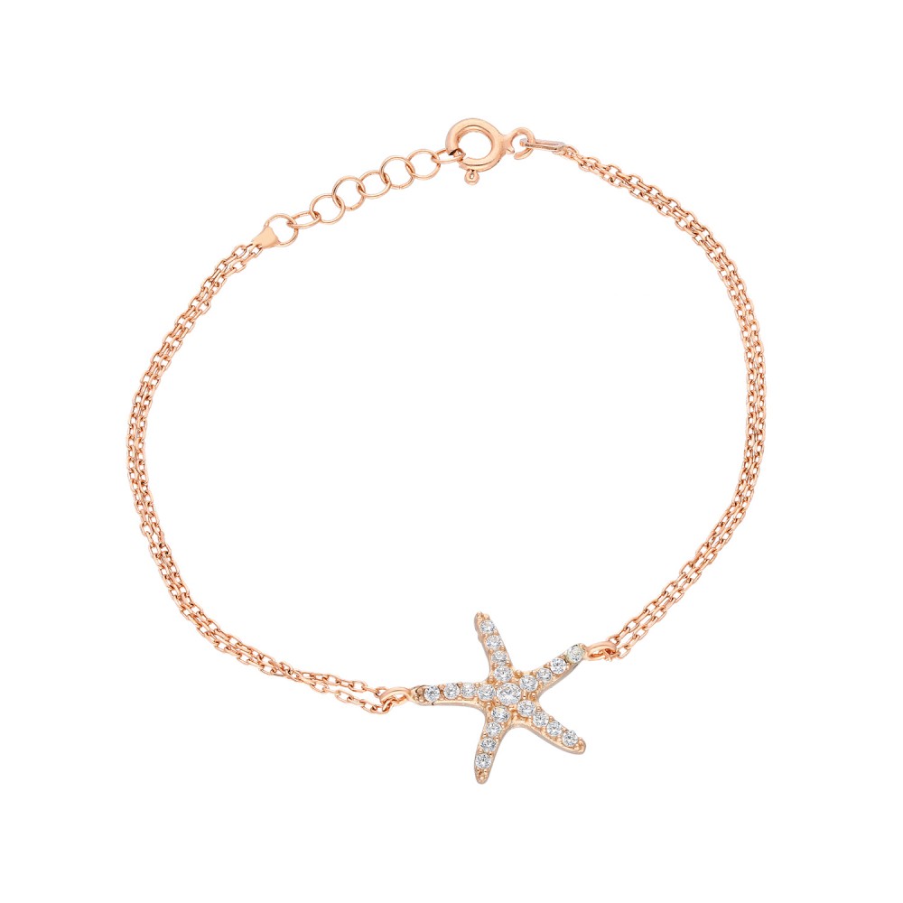Glorria 925k Sterling Silver Starfish Bracelet