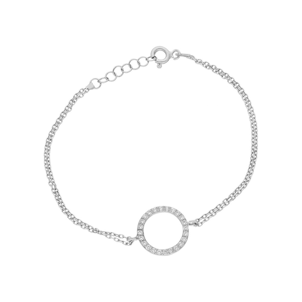 Glorria 925k Sterling Silver Circle Bracelet